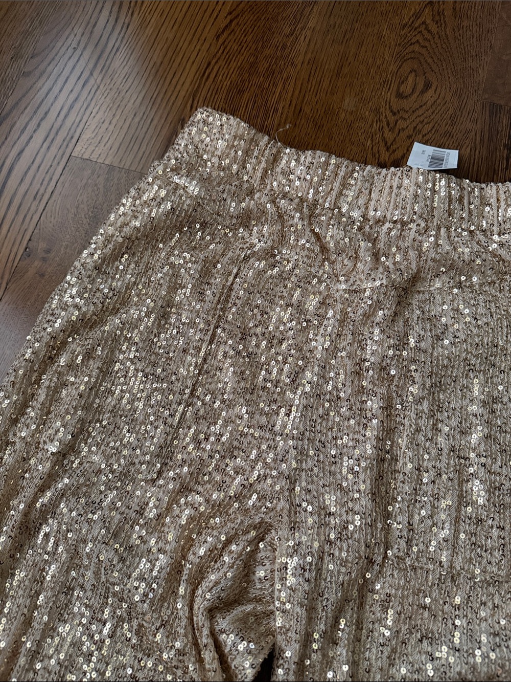 POL Sequin Jogger Pants in Champagne gold medium - Picture 2 of 12
